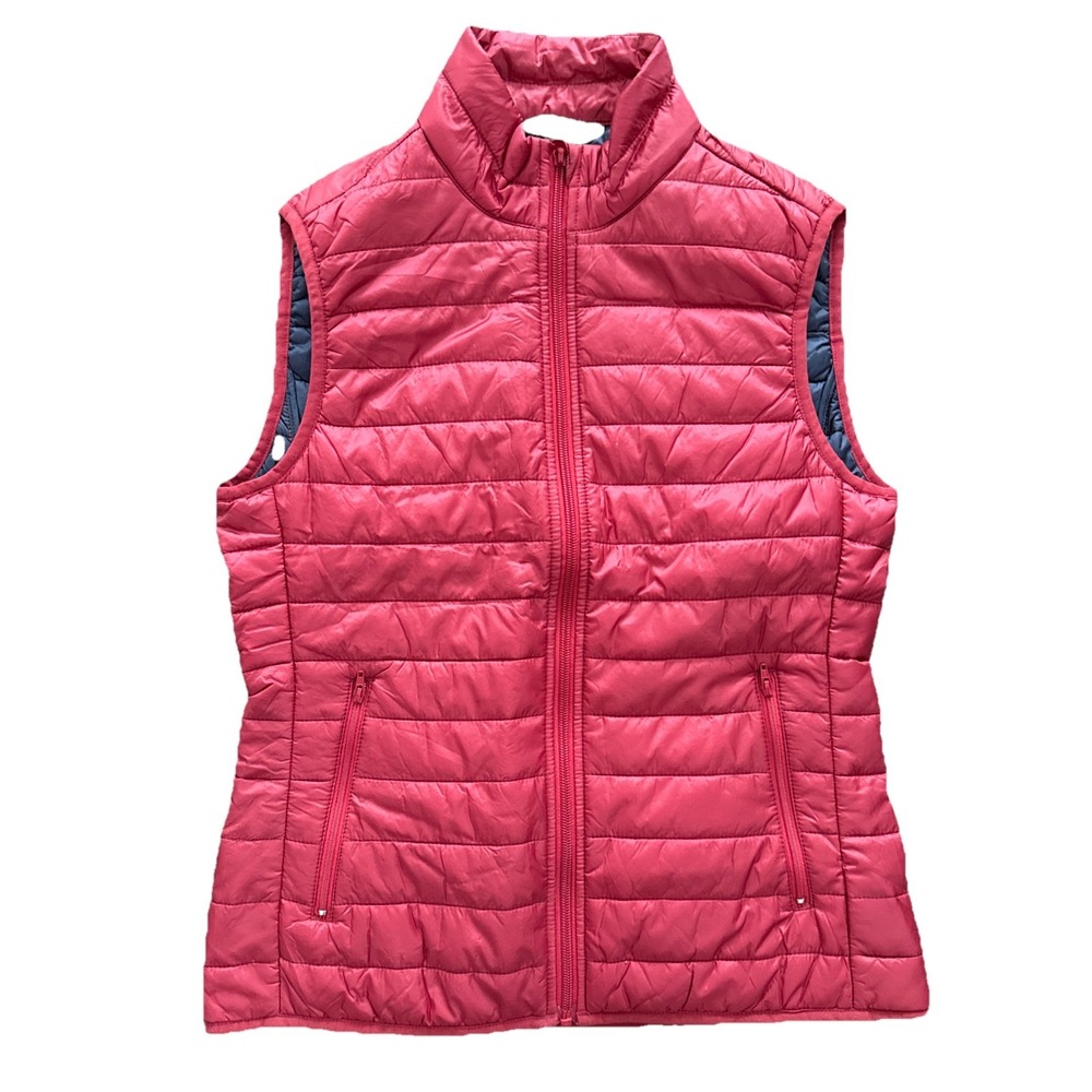 Brooks Brothers Puffer Vest Womens Small Red Quilted Lightweight Golf